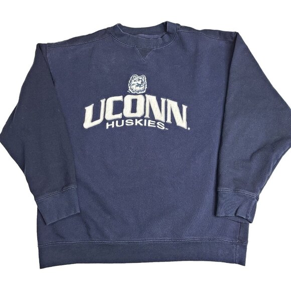 UConn Huskies Embroidered Crewneck Sweatshirt Size XL - Picture 1 of 7